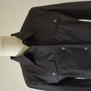 Theory size medium black button down shirt